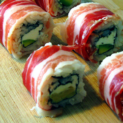 Rolinho de sushi épico (com bacon)