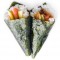 Temaki (cone) sushi