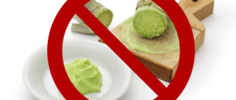 Wasabi de verdade? Isso é rábano!